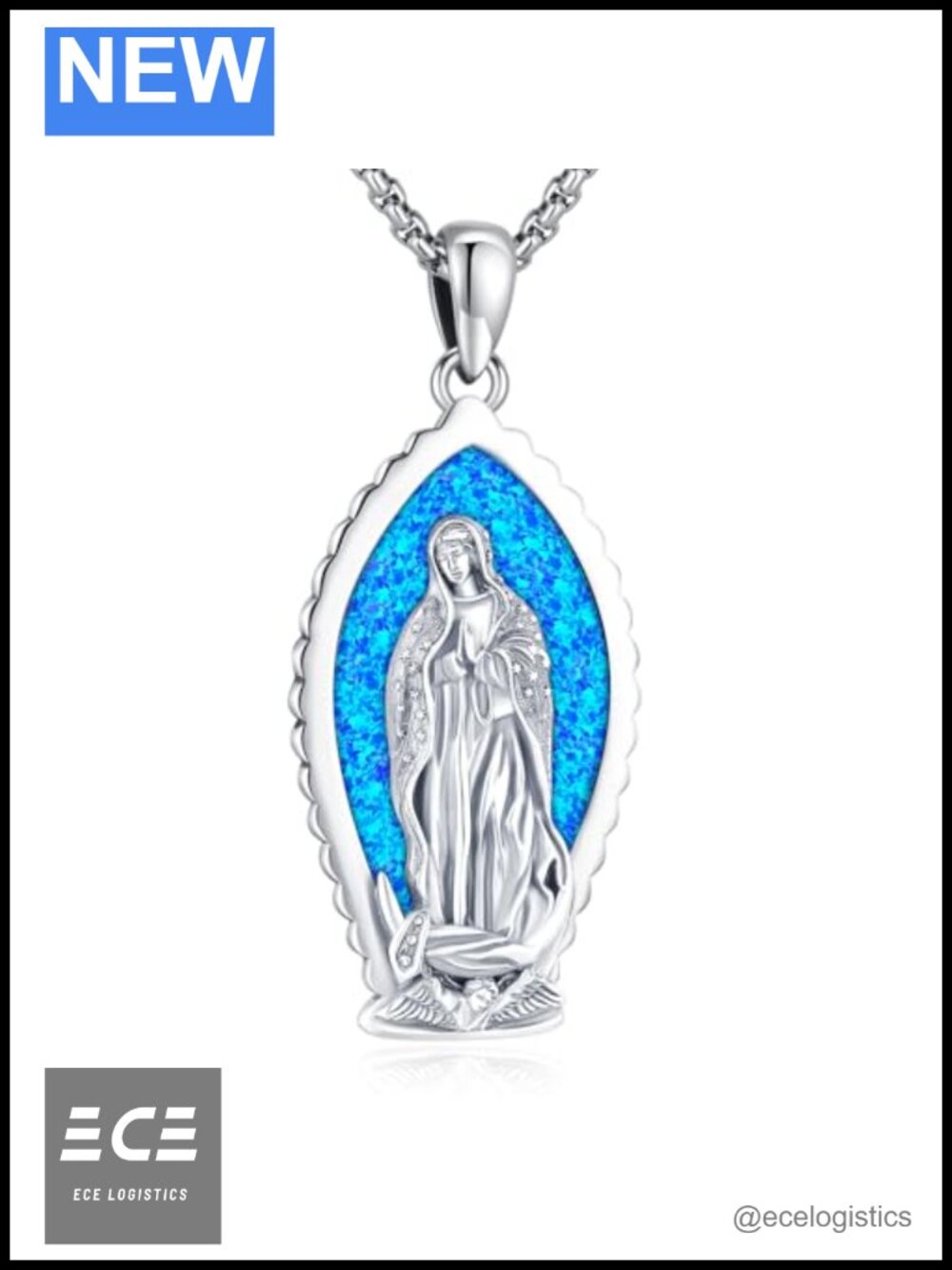 925 Sterling Silver Saint Necklace St Michael Christopher Pendant